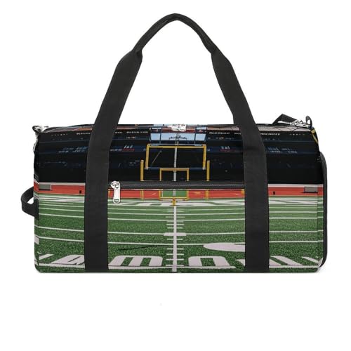 Sporttasche für Herren und Damen, Reisetasche, Motiv: American Football Field, Handgepäck, Wochenendtasche mit Schuhfach, Stil, Einheitsgröße, Einheitsgröße, Stil:, Einheitsgröße von NTVOWPZO