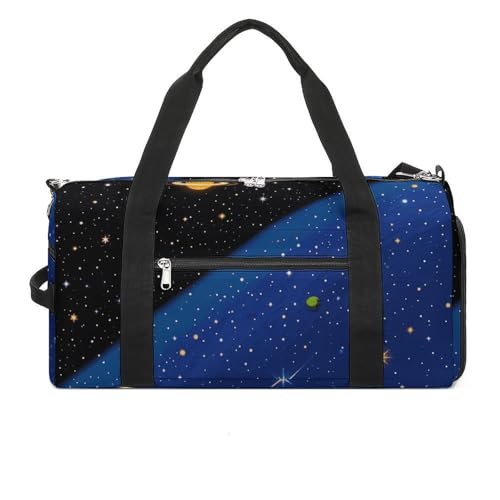 Sporttasche für Herren und Damen, Reisetasche, Stern-Universum, Astronomie, Handgepäck, Wochenendtasche mit Schuhfach, Stil, Einheitsgröße, Einheitsgröße, Stil:, Einheitsgröße von NTVOWPZO