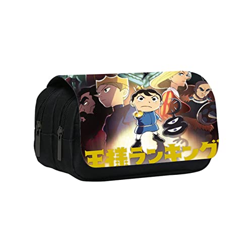 NUCLEOX Ranki-ng of Kin-gs Anime Federmäppchen, Reißverschluss Tasche Federtasche, 2 Fach Doppelter Reißverschluss Federmäppchen -1 Piece||Multicolor 15 von NUCLEOX