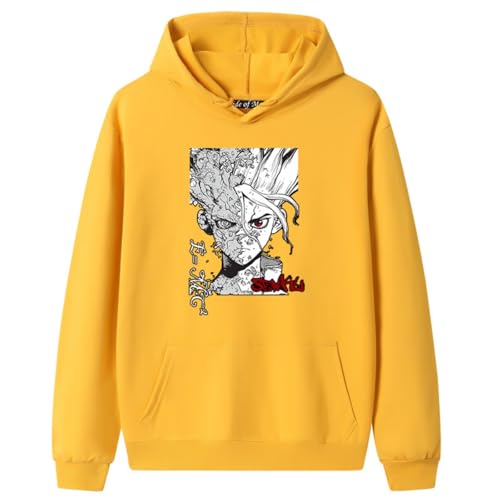 NUEKDLE 2024 Herbst Neue Klassische Anime Dr.Stone Farbe Hohe Qualität Gedruckt Hoodie Langarm Sweatshirt Für Männer Und Frauen Paar Kleidung-color2||L von NUEKDLE