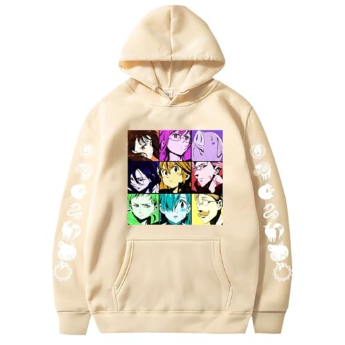 NUEKDLE 2024 Klassische Japanische Manga Sieben Todsünden Gedruckt Lose Hoodie Hoodie Hoodie Herbst Kleid Männer color3||M von NUEKDLE