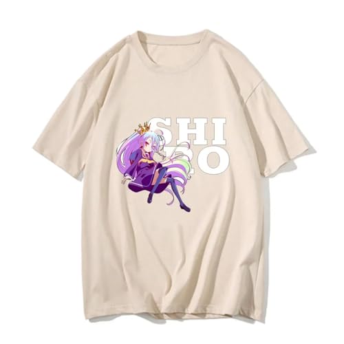 NUEKDLE Anime NO Game NO Life Shirt Manga Farbe Charakter Gedruckt T-Shirt Männer Und Frauen Street Wear Design Sense Sommer Leichte Elastizität Rundhals-color2||XS von NUEKDLE