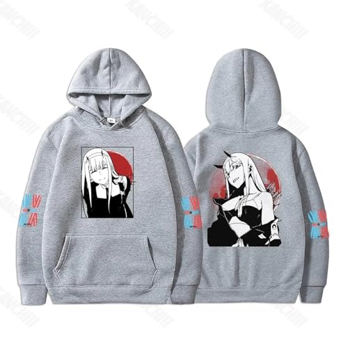 NUEKDLE Heißer Anime Liebe Franxx Männer Und Frauen Hoodies Farbmuster Gedruckte Hoodies Casual Lose Sweatshirts Neutral Hochwertige Hoodies-color2||XS von NUEKDLE