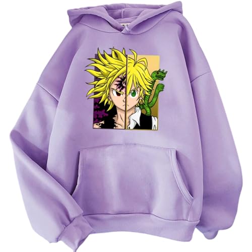 NUEKDLE Manga Die Sieben Todsünden Männer Und Frauen Hoodies Anime Sportswear Lange Ärmel Bequeme Casual Straße Lose Hochwertige Paar Gleiche Art Kleid-color5||XS von NUEKDLE