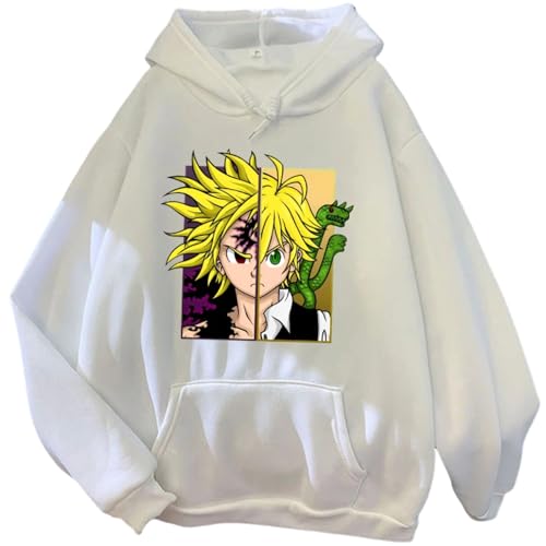 NUEKDLE Manga Die Sieben Todsünden Männer Und Frauen Hoodies Anime Sportswear Lange Ärmel Bequeme Casual Straße Lose Hochwertige Paar Gleiche Art Kleid-color6||3XL von NUEKDLE