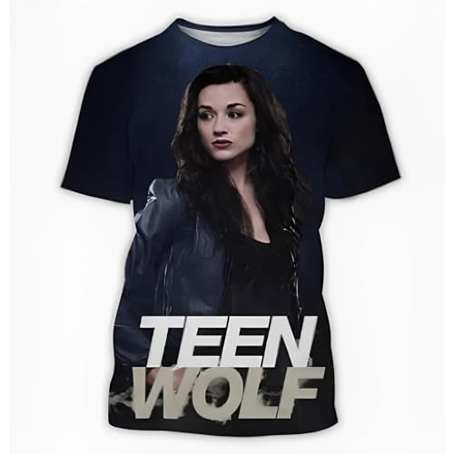 NUEKDLE TV-Serie Teen Wolf 3D Gedruckt T-Shirt Frauen Männer Sommer Mode Beliebte Casual Lustige Kurzarm Oversize Top-color1||S von NUEKDLE