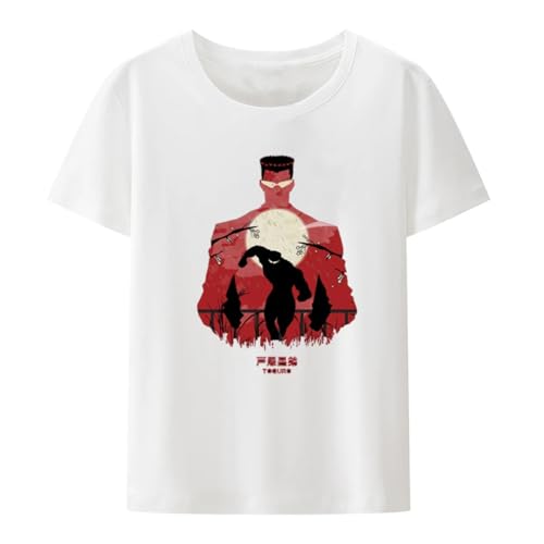 NUEKDLE Yuyu Hakusho Kreative Nostalgische Japanische Anime Casual Gedruckte Muster T-Shirt Kleidung Männliches Weibliches Paar Gleiche Art Style T-Shirt-color2||M von NUEKDLE