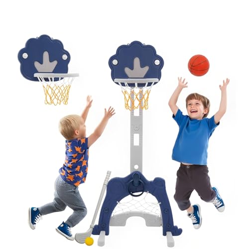 Kinder Basketballkorb Set,4 in 1 höhenverstellbarer Basketballständer & Fußballtor Golfspiel Ringwurf Kinder,Mini Basketballkorb Indoor für Zimmer Spielzeug Jungen Mädchen 3 4 5 6 7 8 Jahre Kinder Basketballkorb Set,4 in 1 höhenverstellbarer Basketballständer & Fußballtor Golfspiel Ringwurf Kinder,Mini Basketballkorb Indoor für Zimmer Spielzeug Jungen Mädchen 3 4 5 6 7 8 Jahre von NUKied