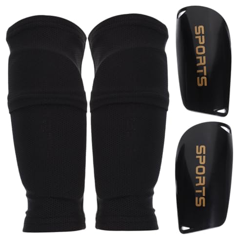 NULYLU 1 Satz Schienbeinschoner Mit Einsatz Anleihen Socken Schienbeinschutzband Socken Für Schienbeinschutz Fußball-wadenärmel Schienbeinschoner Für Kickboxen Jersey Black Pu-Material von NULYLU