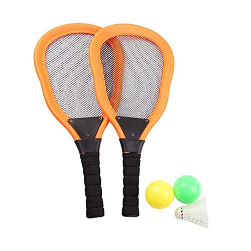NULYLU 5 Teiliges Strandspielzeug Set Stoff Tennisracket Und Badminton Schläger Racket Orange Badminton Ocean Ball Ideales Outdoor Zubehör Für NULYLU 5 Teiliges Strandspielzeug Set Stoff Tennisracket Und Badminton Schläger Racket Orange Badminton Ocean Ball Ideales Outdoor Zubehör Für von NULYLU