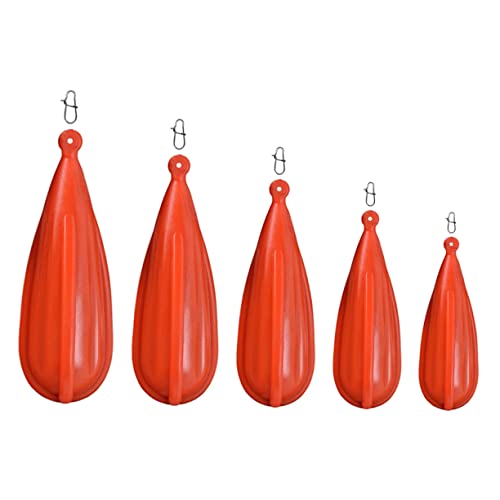 NULYLU 5st Angelübungsköder Angelrute Schwimmt Angelschwimmer Schwimmt Angelmarkierungsbojen Kinderbedarf Kompakter Gussstopfen Professioneller Kinderköder Outdoor-angelstecker Orange PVC von NULYLU