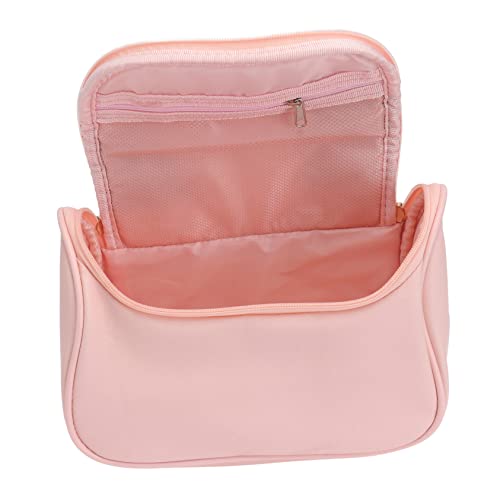 NULYLU Tragbare Kosmetiktasche Rosa Gesteppte Make Up Aufbewahrungstasche Für Nass Und Trockenbereich Inklusive Fächer Und Praktischem Tragegriff Ideal Für Reisen Und Zuhause von NULYLU