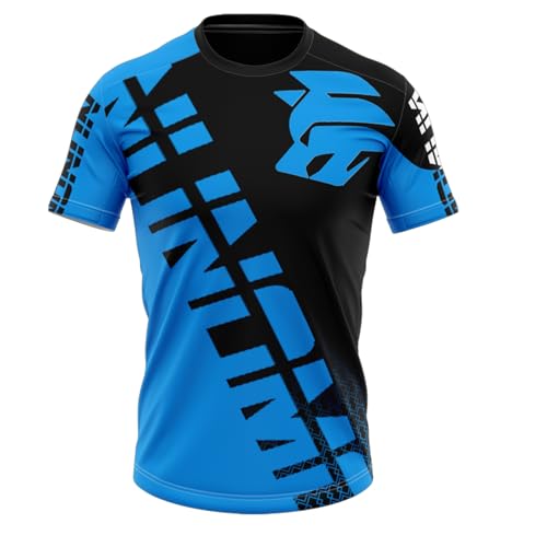 Herren Mountainbike Radtrikot MTB Top Fahrradtrikot Kurzarm Radshirt Für Männer,Kurzarm Atmungsaktiv Bequem Weich Feuchtigkeitstransport Radtrikot Kurzarmtrikot Für (TYPE-10,2XL) von NUNOMO