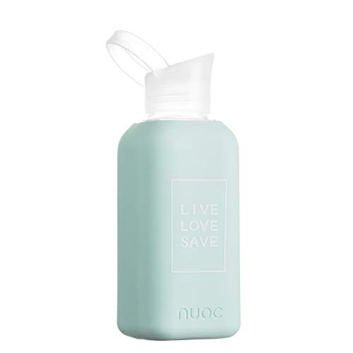 NUOC Unisex – Erwachsene Live, Love, Save Biarritz-Light Blue Trinkflasche, Hellblau, 500ml von NUOC