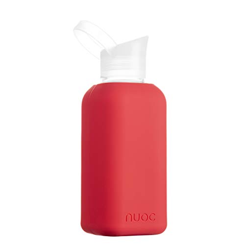 Nuoc Trinkflasche Aloha-Red 500ml aus Glas gefertigt, in verschiedenen Farben und Größen erhältlich, NEC-500-ALOHA von NUOC