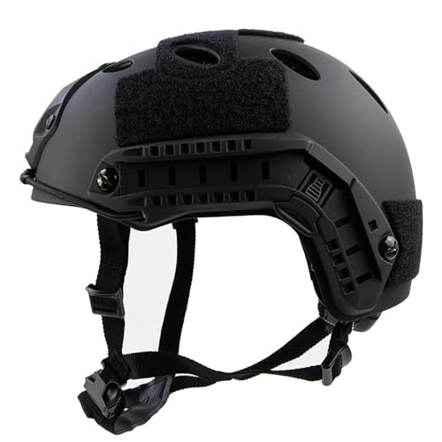 Fast BJ Base Jump Airsoft Helm einfacher Typ (TAN)(Thick-Black) von NURCIX