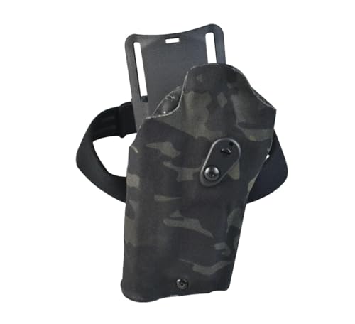 Mid-Low Ride Drop Leg Holster Plattformadapter Universal-Gürtelschlaufe Empfängerhalterungen Taktisches Handfeuerwaffenholster mit Oberschenkelgurten for Sig Sauer P320X300 (Schwarz)(Black camo) von NURCIX