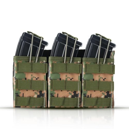 Molle-Pistolen-Magazintasche, Nylon-Single-Double-Stack-Tactical-Magazinholster mit Schnellverschluss-Magazintascheneinsatz for 9 mm/.40 Kaliber 45acp Glock S&W M&P, Sig 226/229, Springfield 1911 (Cam von NURCIX