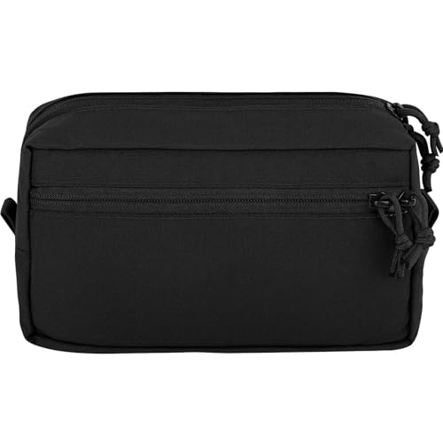 NURCIX Taktische Molle-Tasche, breite GP-Taschen for Chest Rig, Weste, Dienstgürtel, große EDC-Utility-Tasche als Kummerbund, erweiterte Aufbewahrungstaschen(BK) von NURCIX