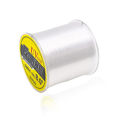 0,47mm Nylon Monofilament Angelschnur, 500m Transparent Angelschnur, Hält Einer Maximalen Zugkraft von 13kg Stand, Geeignet für Wettkampfwettkämpfe, Black Pits, Köder von NUWIQ