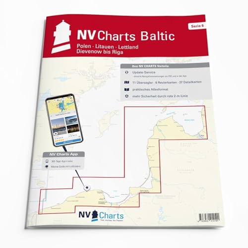 NV Atlas Serie 6 mit App Lizenz - Seekarte Ostsee - Polen - Littauen - Lettland NV Atlas Serie 6 mit App Lizenz - Seekarte Ostsee - Polen - Littauen - Lettland von NV Charts