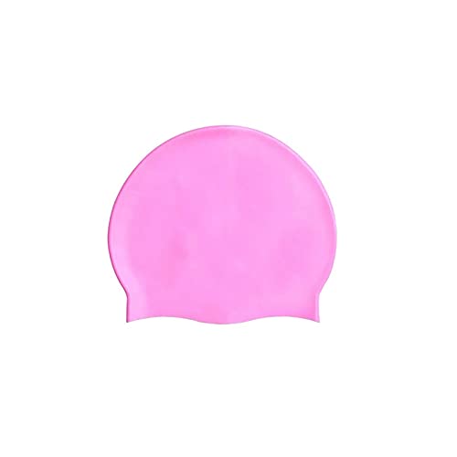 NVNVNMM Badekappe Wasserdichtes elastisches Tauchen Swim Hut Lange Haarsport Swim Pool Hüte Brief Professionelle Silikon Schwimmkappe(Pink) von NVNVNMM
