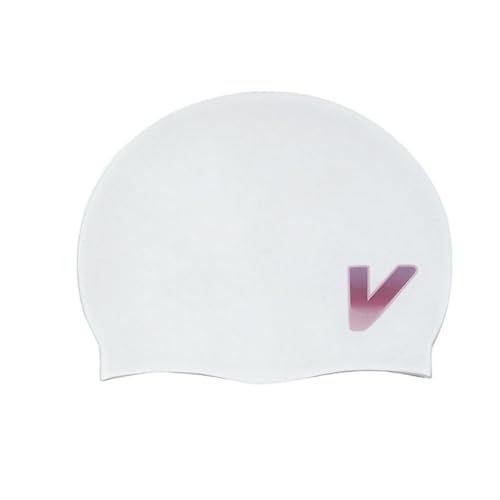 NVNVNMM Badekappe Silicon Rubber Waterproof Protect Ears Long Hair Sports Pool Hat Swimming Cap for Men Women Adults(White) von NVNVNMM