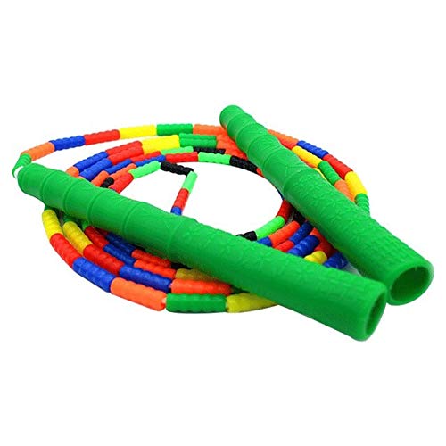 NVNVNMM Springseil BuyJumpRopes Segmented Kinder Jump Rope - wulstiger Spielplatz Seil for Kinder mit Shatterproof Perlen und schlagfestem Kunststoff Griffen aus Kunststoff Segmented Springseil, lang von NVNVNMM