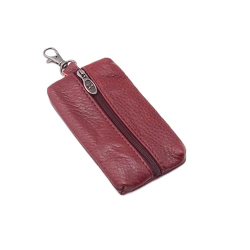 NVNVNMM Damen Brieftaschen Autoschlüssel Etui Geldbörse Geldbörse Reißverschluss Tasche Schlüsselmanager Visitenkartenhalter Geschenk, rot, Einheitsgröße von NVNVNMM