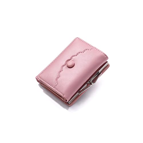 NVNVNMM Damen Geldbörsen Mode Frauen Brieftasche Metall Schnalle Design Kurzfrauen Münze Geldbörse Kartenhalter Kleine Damen Brieftasche Weibliche Mini Kupplung von NVNVNMM