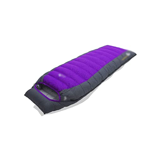 NVNVNMM Schlafsack Down Sleeping Bag Adult Winter 0 Degree Sleeping Bags for Cold Weather Hiking Ultralight Single Envelope Bag Sleep Lays(Purple) von NVNVNMM
