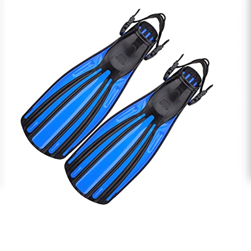 NVNVNMM Flipper Quick-Release Open-Heeled Professional deep-Diving Flippers mid-Long fins Free Diving Lung Equipment(Blue,S(37-40)) von NVNVNMM