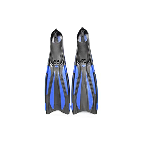 NVNVNMM Flipper Scuba Tauchflossen Erwachsene einstellbare Schwimmschuhe Silikon langes Tauchabschnitzer Schnorcheln Fußmonofin Tauchflipper(Blue,38 EU) von NVNVNMM
