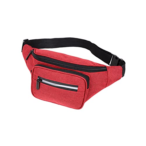 NVNVNMM Gürteltasche Casual Herren Brust Pack Outdoor Sports Laufende Taille Tasche Multifunktionale Handy-Taille Tasche(Red) von NVNVNMM