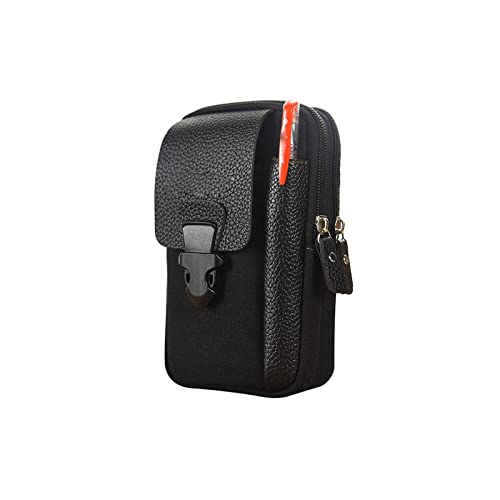 NVNVNMM Gürteltasche Herren Lässige Reißverschluss Taille Tasche Tragbare Mode Einfache Handytasche Gürtel Taille Tasche(Black) von NVNVNMM