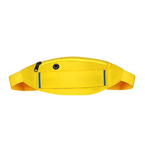 NVNVNMM Gürteltasche Laufen Taille Packung Sport Gürtel Tasche Frauen Reflektierende Fanny Pack Fashion Bum Bag Kopfhörer Hüftgurt Tasche Radfahren Joggen(Yellow) von NVNVNMM