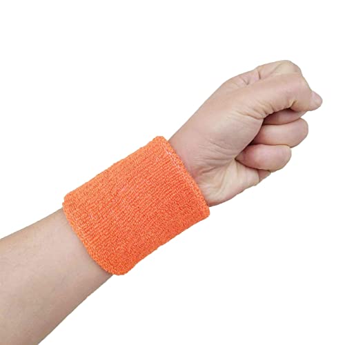 NVNVNMM Schweißbänder für das Handgelenk 1PC Sport Wristband Fitness Gym Wrist Sweatband Tennis Volleyball Wrist Brace Sport Safety Wrist Support Sweat Band Protector(Orange,80x150 mm) von NVNVNMM