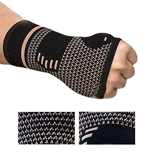 NVNVNMM Schweißbänder für das Handgelenk Wrist Wtrap Copper Professional Wristband Sports Safety Compression Gloves Wrist Guard Arthritis Brace Sleeve(S) von NVNVNMM