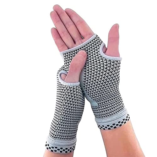 NVNVNMM Schweißbänder für das Handgelenk Wrist Wtrap Sports Wrist Support Brace Wrist Compression Sleeves Breathable Sweat-(Grijs,S) von NVNVNMM