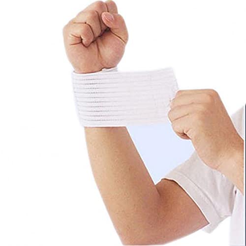 NVNVNMM Schweißbänder für das Handgelenk Wrist Support Bracer Wristband Adjustable Portable Brace Support for Outdoor Activity Sport Elastic Bandage(White) von NVNVNMM