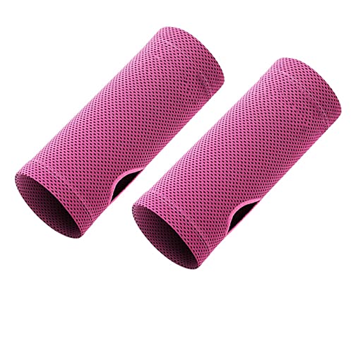 NVNVNMM Schweißbänder für das Handgelenk Silk Cooling Non-Slip Wristband Sweat-Absorbent Quick-Drying Wrist Brace for Sport Cycling Running Basketball Tennis(Rose Red,M) von NVNVNMM