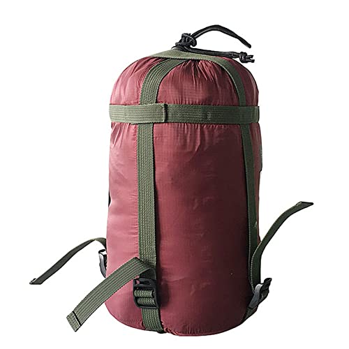 NVNVNMM Schlafsack Outdoor Waterproof Compression Sleeping Bag Sport Bag Cover Convenient Lightweight Storage Package Camping Travel Drift Hiking(Wine Red) von NVNVNMM