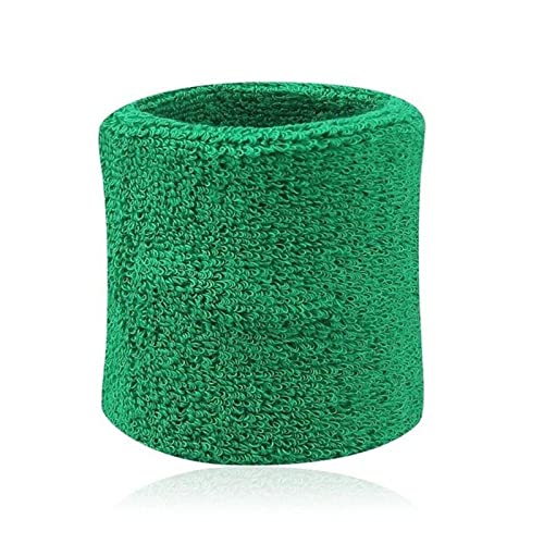 NVNVNMM Schweißbänder für das Handgelenk Unisex Cotton Wristbands Terry Cloth Cotton Sweatband Sports Wrist Tennis Yoga Sport Sweat Wrist Band Newest 8x8cm(Green) von NVNVNMM