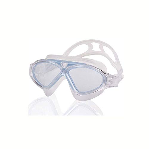 NVNVNMM Schwimmbrille Schwimmbrille Klare Version Tauchen Goggles Professionelle Anti-Nebel Sport Eyewear Super Große Erwachsene Wasserdichte Schwimmgläser, (Farbe: Schwarz, Blau, Rosa)(Sky Blue) von NVNVNMM