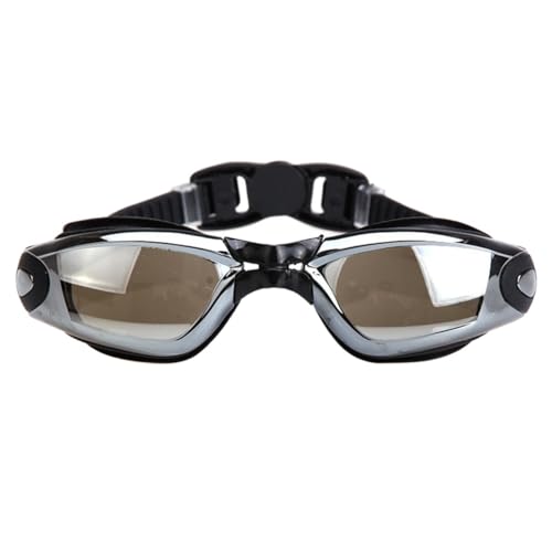 NVNVNMM Schwimmbrille Men Women Swimming Goggles Waterproof Adjustable Silicone Swim Glasses(Black) von NVNVNMM