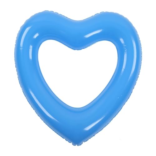 NVNVNMM Schwimmring Heart Shaped Swimming Circle Inflatable Swimming Pool Swimming Circle(Blue) von NVNVNMM