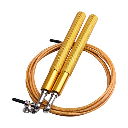 NVNVNMM Springseil Fitness Skipping Rope Steel Speed Skipping Rope Cordless Ball Bearing Exercise Boxing Fitness Equipment Home(Yellow) von NVNVNMM