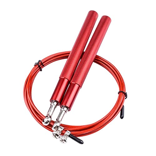 NVNVNMM Springseil Fitness Skipping Rope Steel Speed Skipping Rope Cordless Ball Bearing Exercise Boxing Fitness Equipment Home(Red) von NVNVNMM