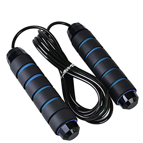 NVNVNMM Springseil Speed Jump Rope Tangle-Free Anti-Slip Skipping Ropes Cable Bearings Steel Skipping Rope Gym Fitness Exercise Slim Body(Blue) von NVNVNMM