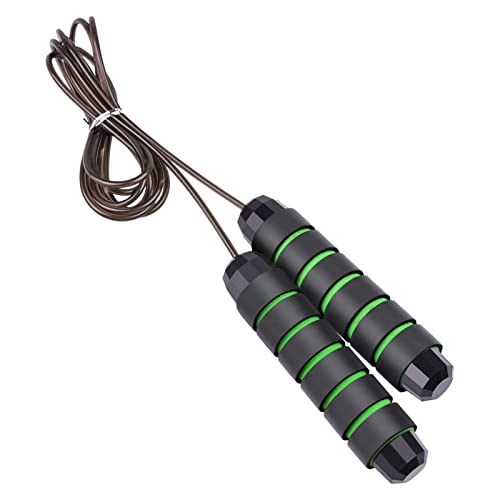 NVNVNMM Springseil Skipping Rope Speed Weighted Jump Rope Workout Training Gear Adjustable Steel Wire Home Gym Fitness Boxing Equipment(Green) von NVNVNMM